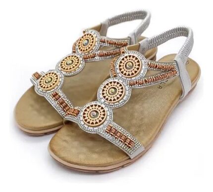 SANDALIA PERLAS CHOCOLATE 3T-716