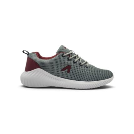 Zapatilla deportiva A NATION EVO WALKER gris con detalles bordó para hombre