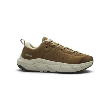 Zapatilla A NATION WILDSPRINT camel de gamuza con suela hueso para hombre