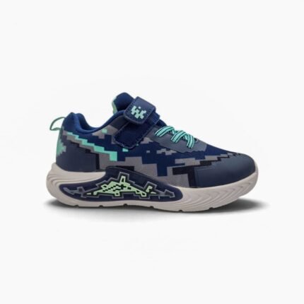 Zapatilla Jaguar 4037 deportiva azul pixelada para niños