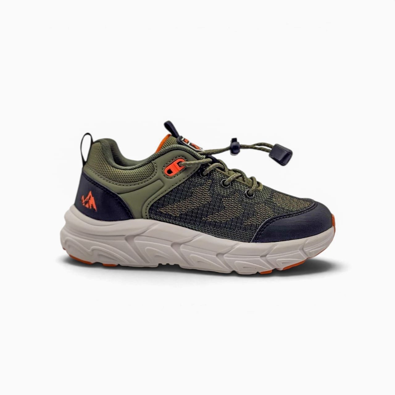 Zapatilla Jaguar 3103 deportiva verde militar para niños