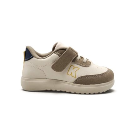 Zapatilla urbana Kidy 469-0001 crudo con marino y gamuza tostada para nino
