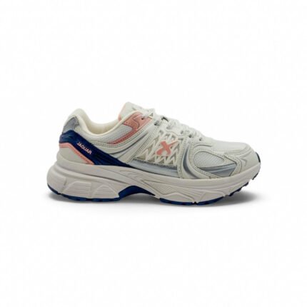Zapatilla deportiva Jaguar 4355 blanca con rosa para mujer