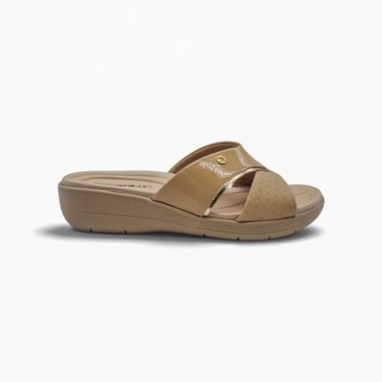 Sandalia Piccadilly 239043-5 oro con tiras cruzadas y detalle dorado