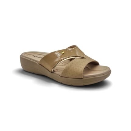Sandalia Piccadilly 239043-5 oro con tiras cruzadas y detalle dorado